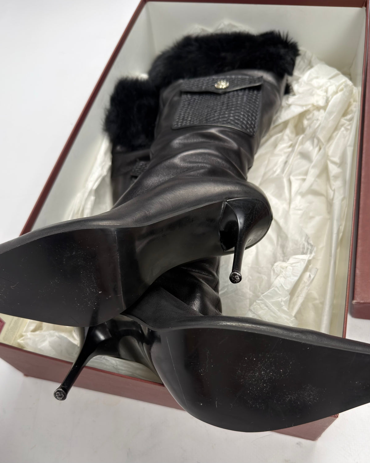 Vintage Italian Leather Boots — 39