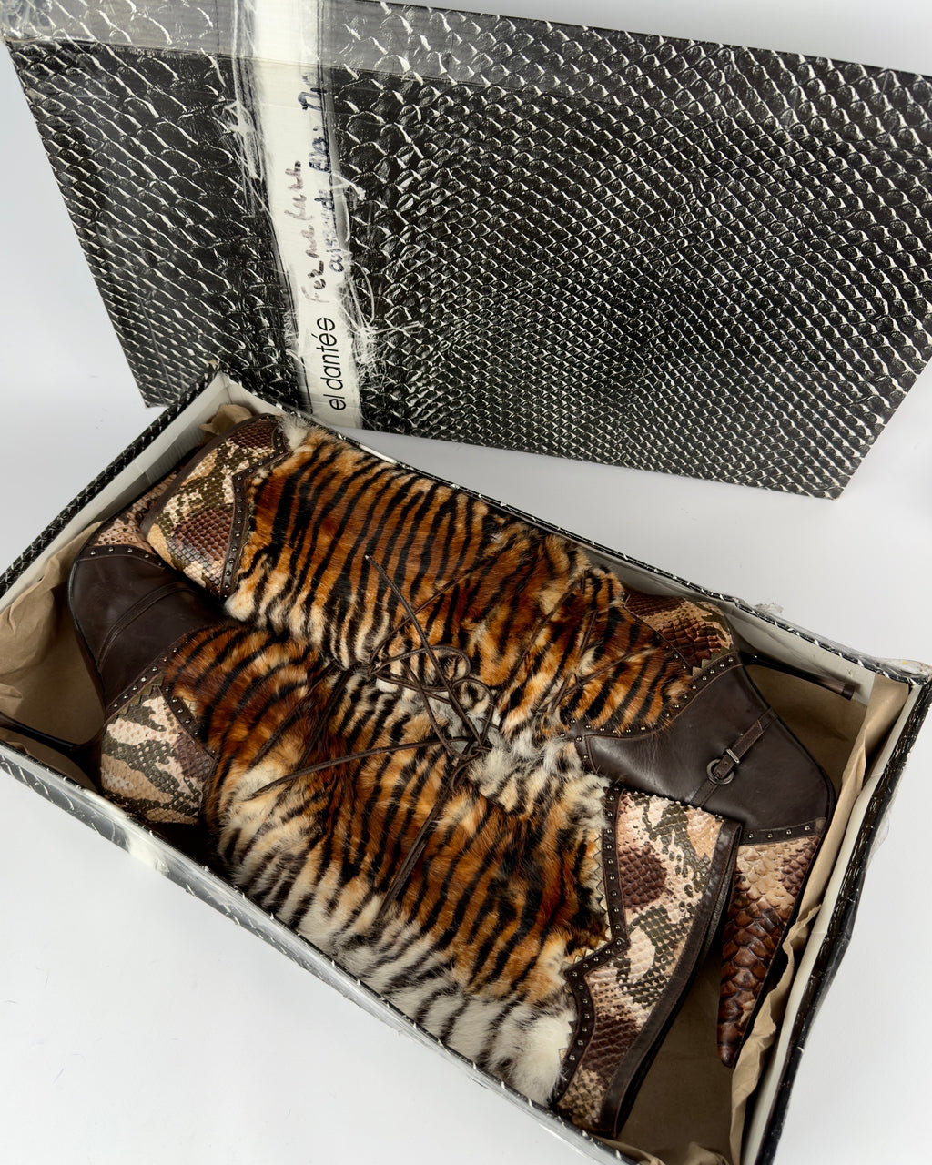 El Dante’s Couture Vintage Fur Boots — 39