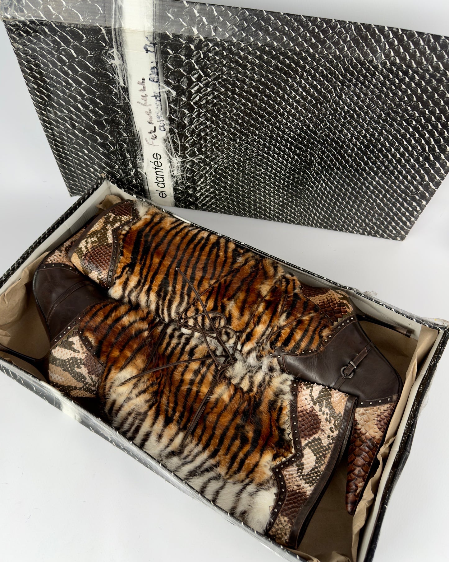 El Dante’s Couture Vintage Fur Boots — 39