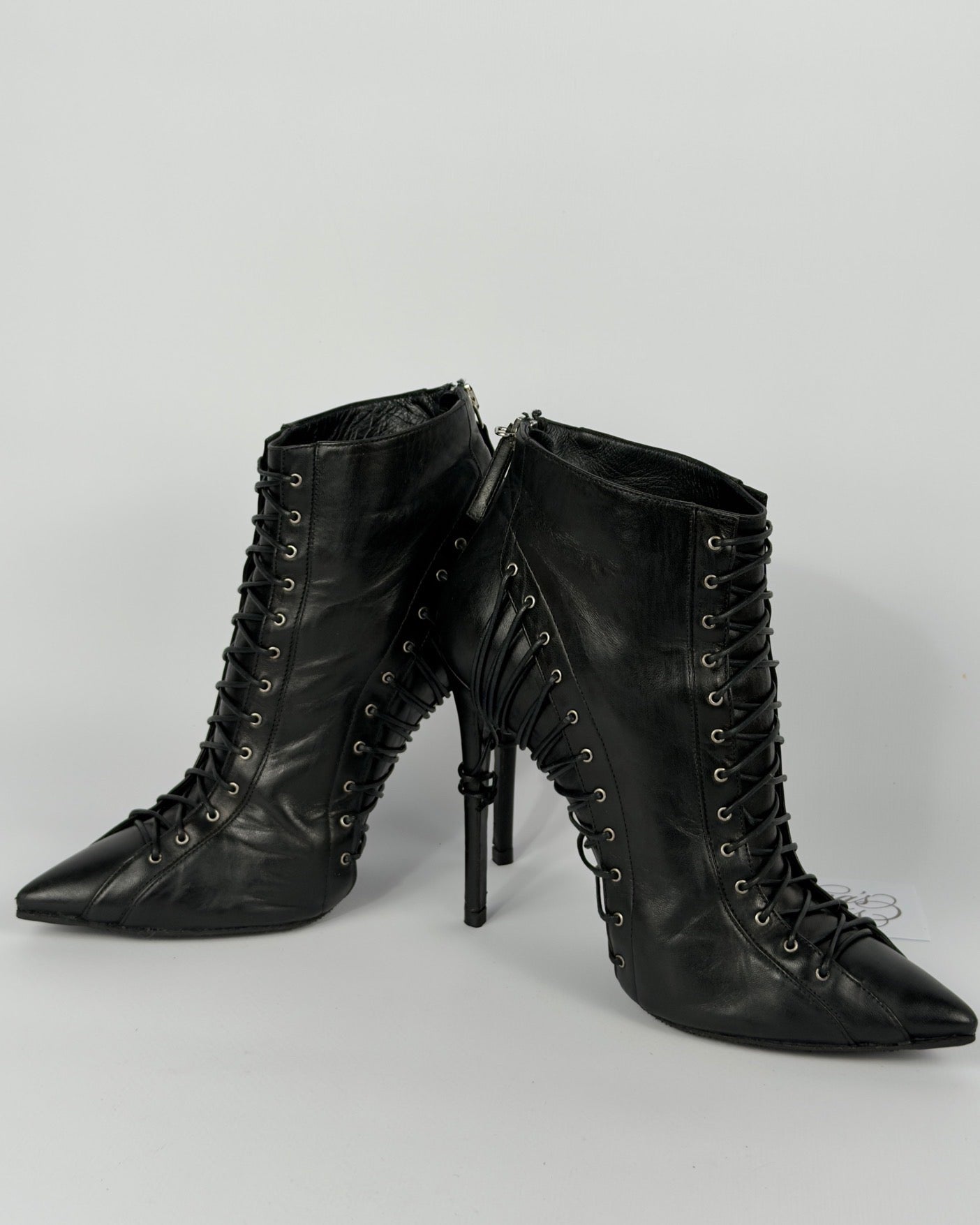 Gianmarco Lorenzi Vintage Corset Boots — 38.5