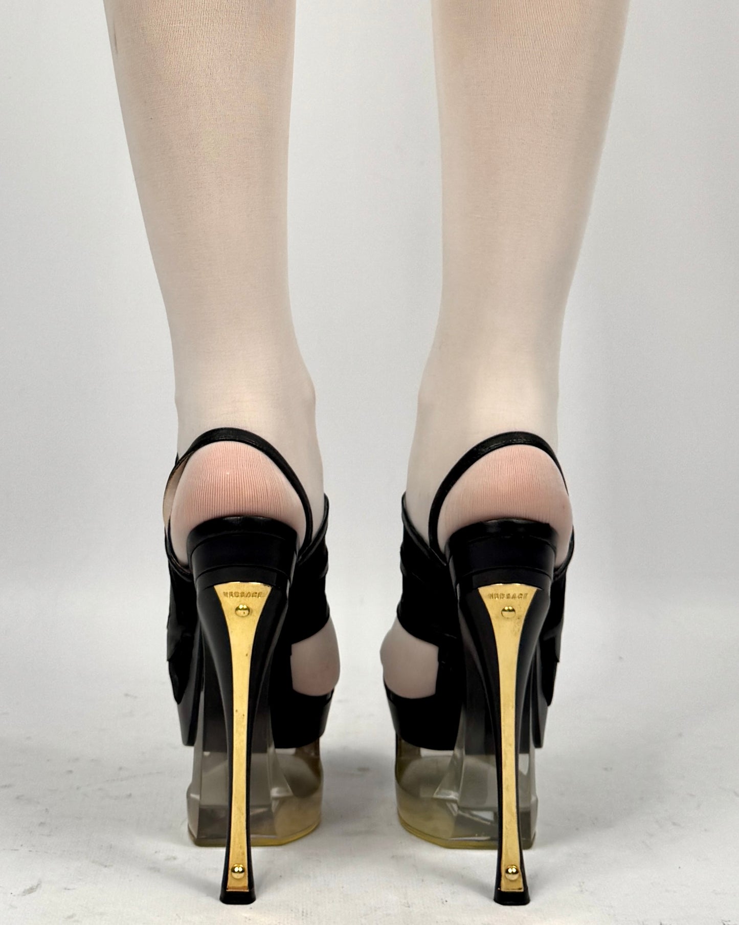 Versace S/S 2012 Runway Lucite Platform Heels — 38/38.5