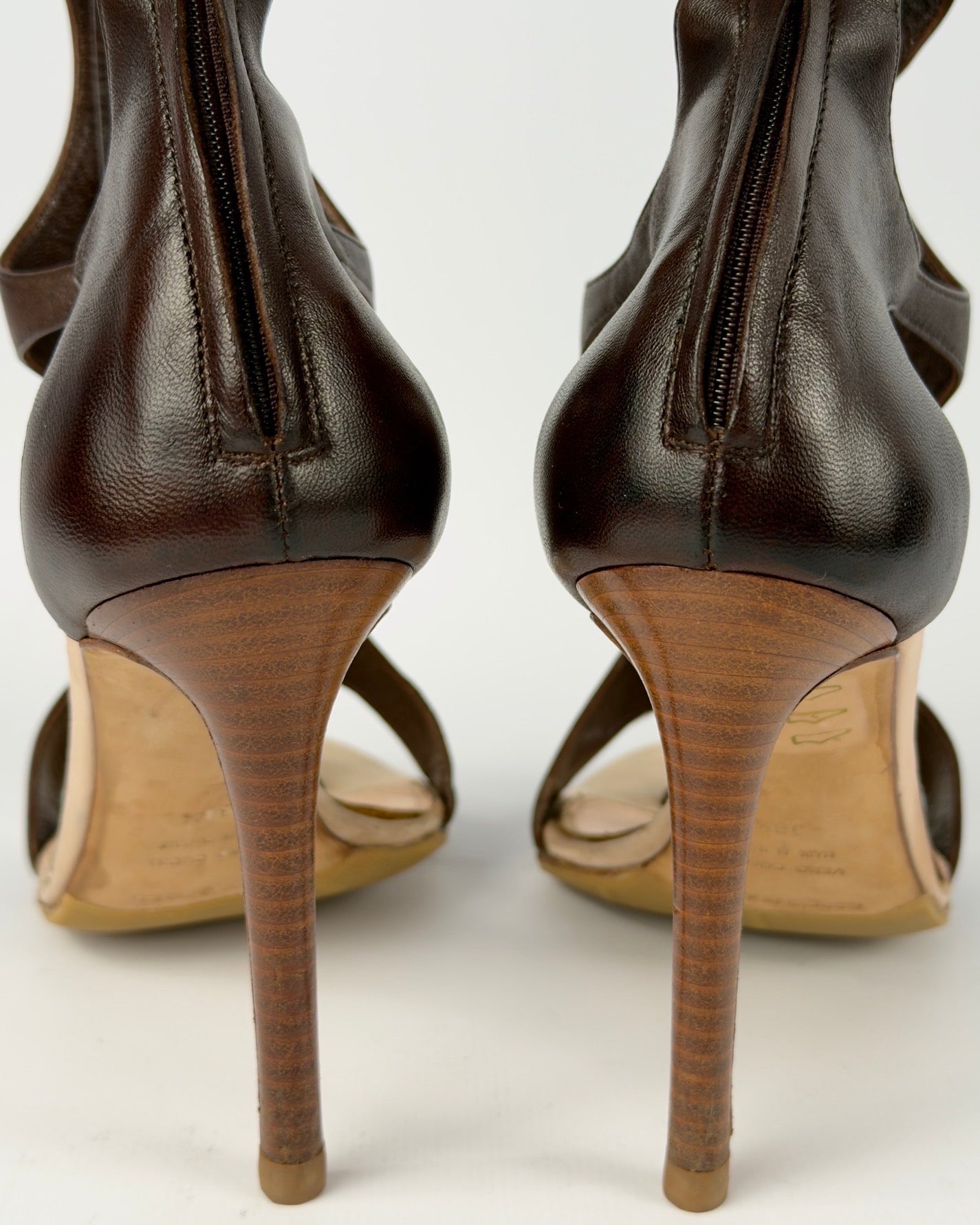 Sergio Rossi Seashells Gladiator Cut Out Boots — 38/38.5