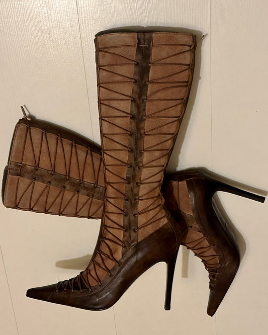 El Dante’s Couture Vintage Corset Lacing Boots — 36