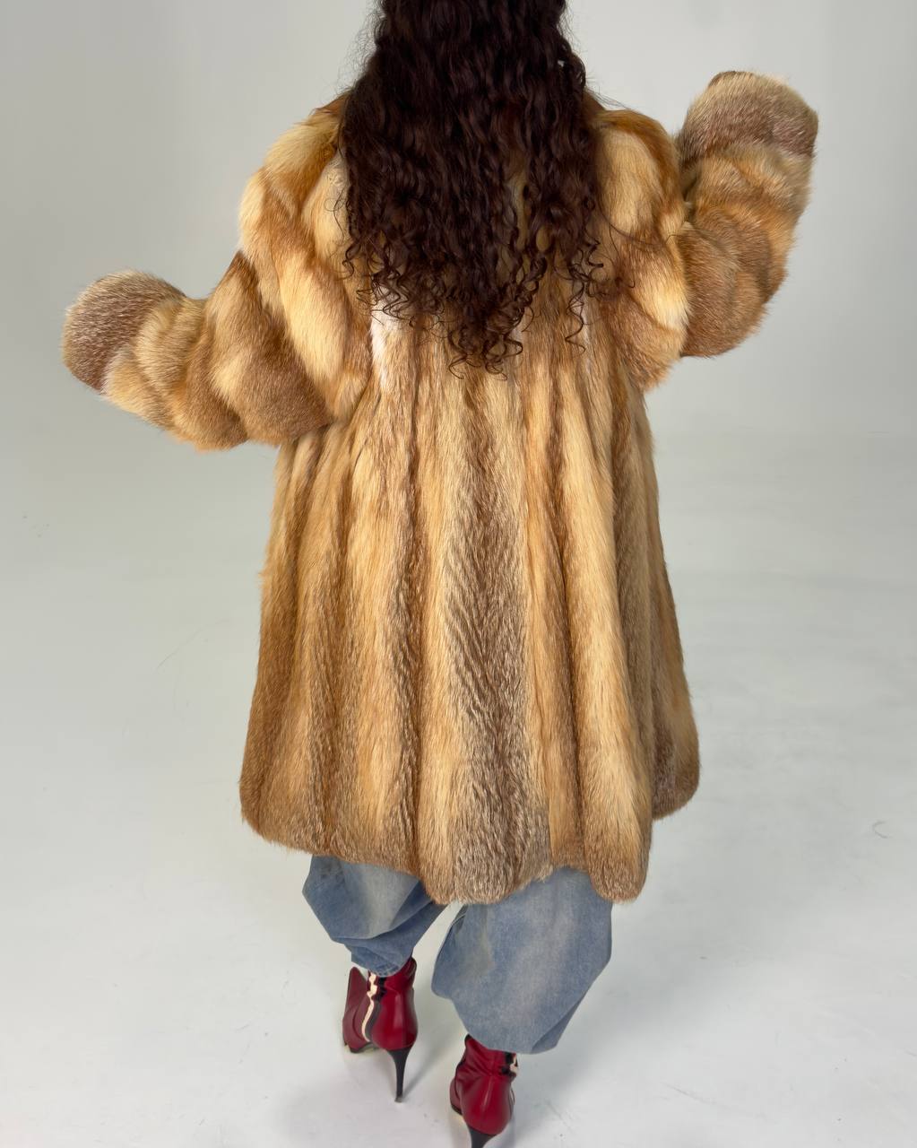 Vintage Red Fox Fur Coat