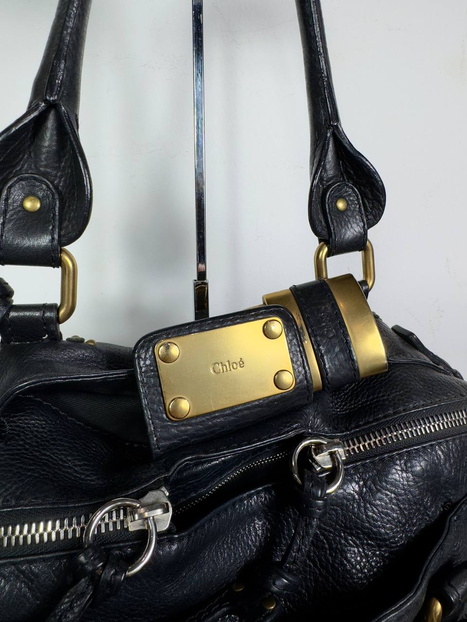 Chloe 2000s Paddington Lock Leather Bag