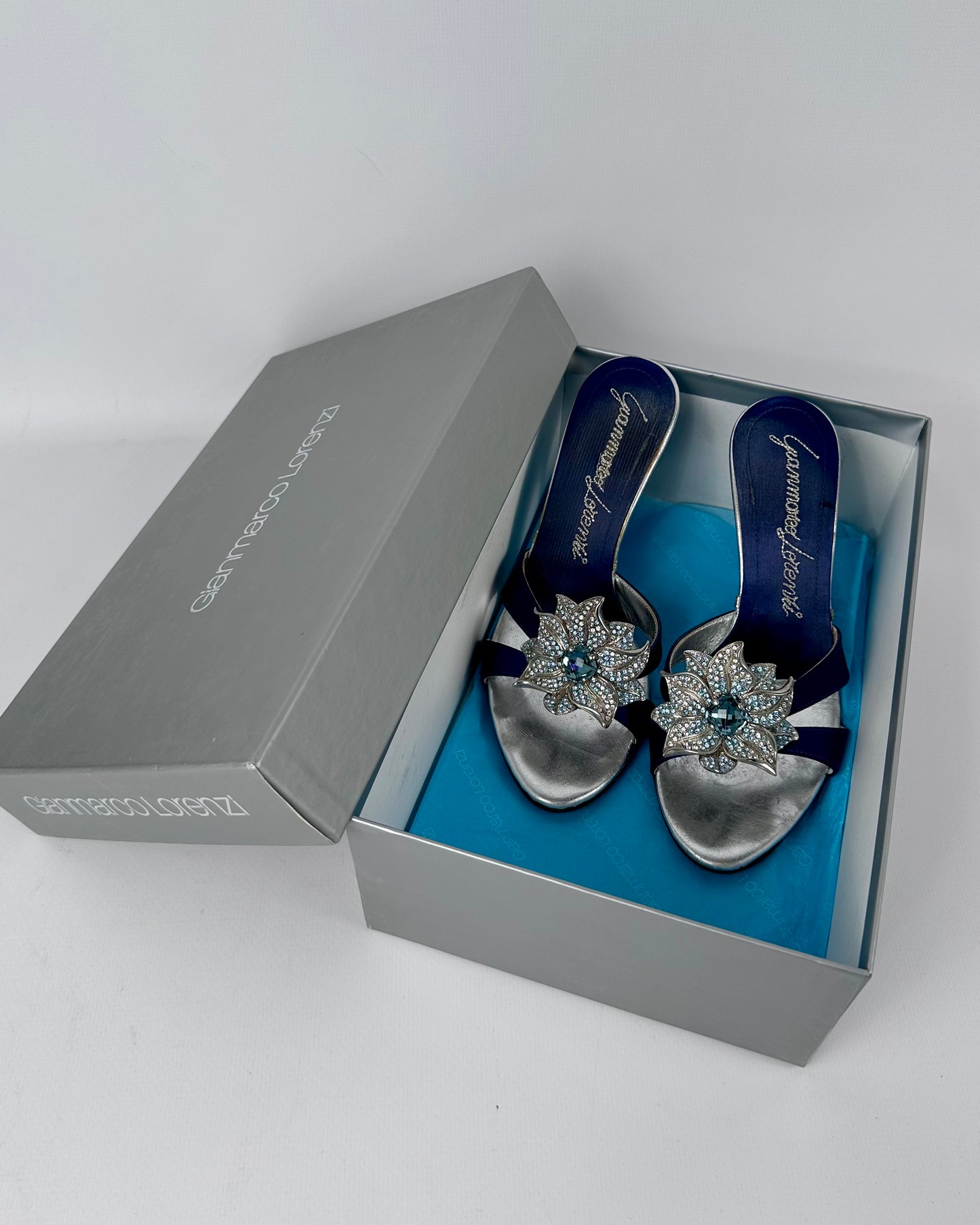 Gianmarco Lorenzi Flower Gemstone Heels — 36