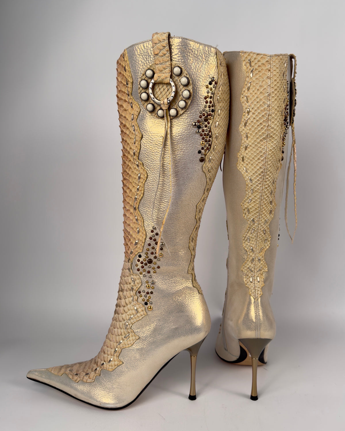 El Dante’s Couture Vintage Python Boots — 38/39