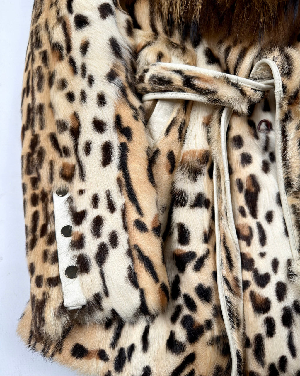 Vintage Fur Leopard Print Jacket — S/M