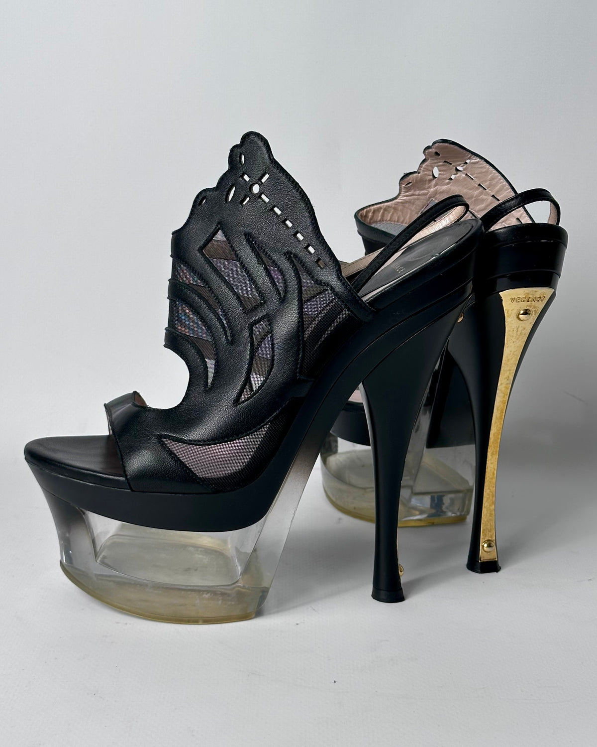 Versace S/S 2012 Runway Lucite Platform Heels — 39.5