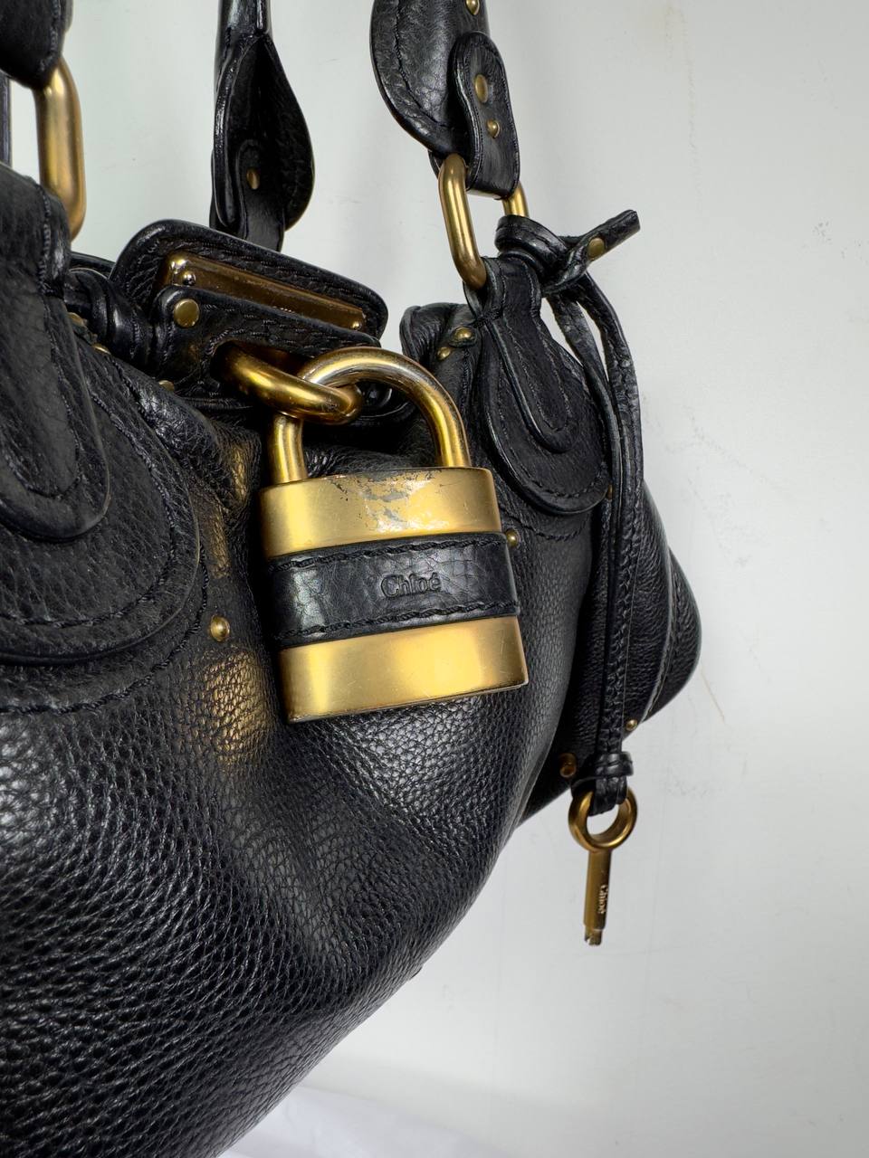 Chloe 2000s Paddington Lock Leather Bag