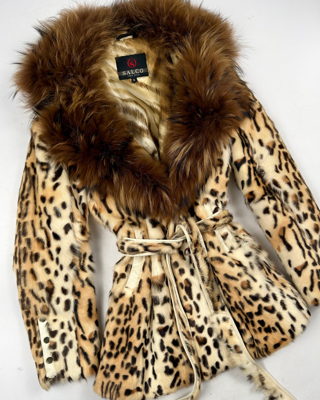 Vintage Fur Leopard Print Jacket — S/M