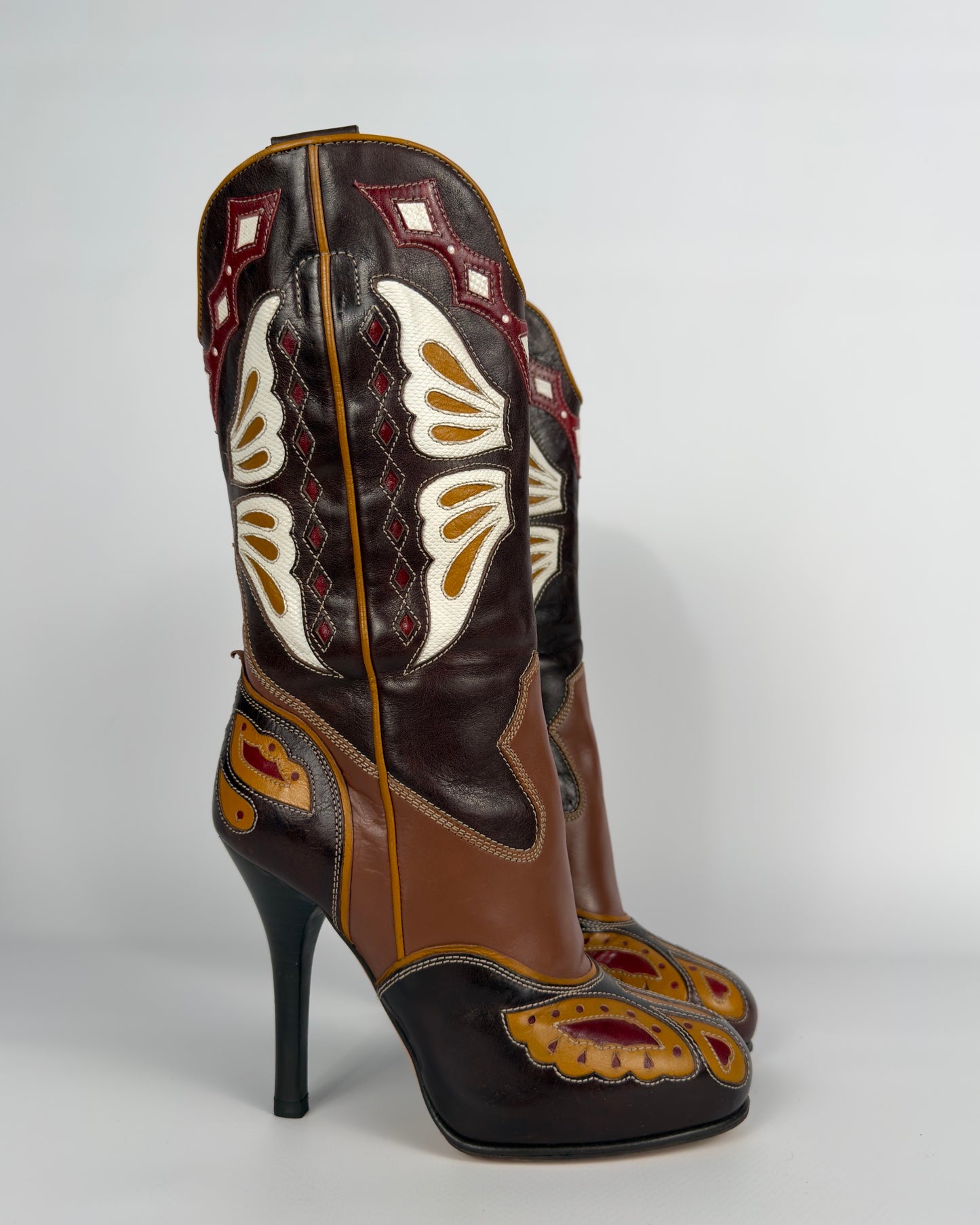 D&G SS04 Cowboy Butterfly Boots — 37