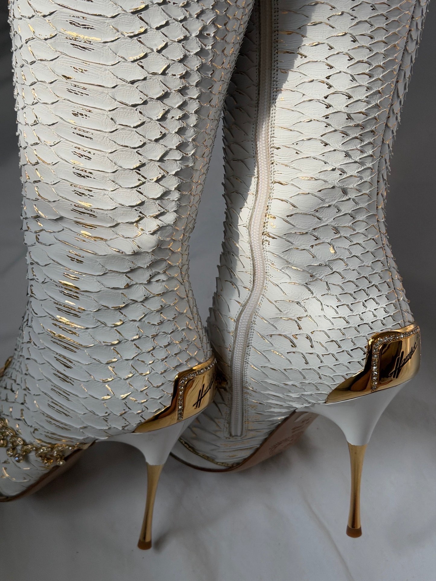 Hamlet Couture Italian Python Boots — 37/38 & 38/39
