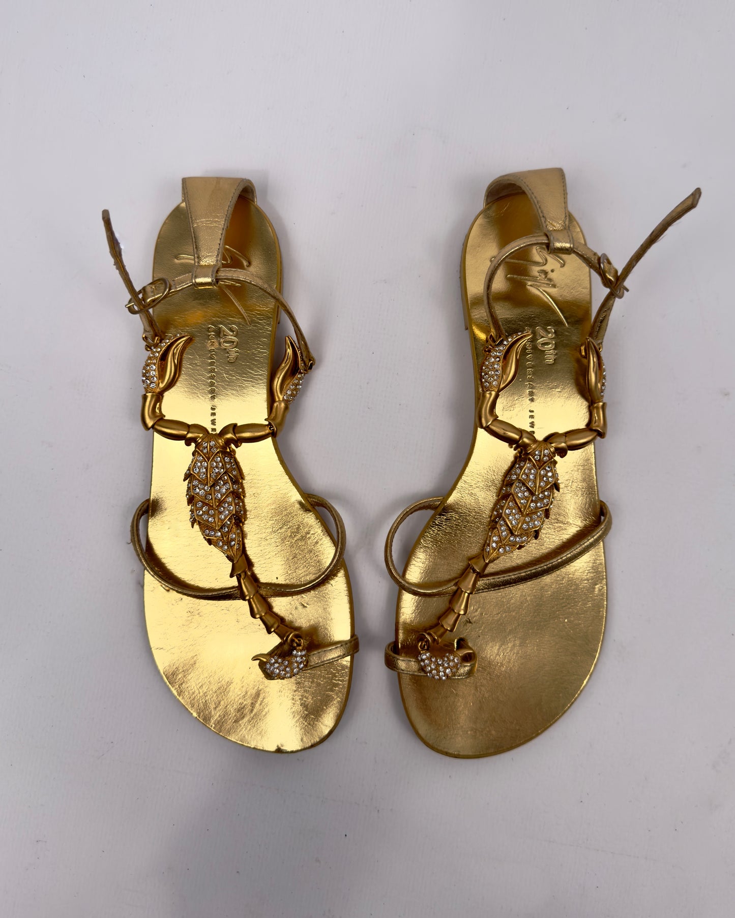 Giuseppe Zanotti 20th anniversary Italian Iconic Scorpion Sandals — 37/37.5