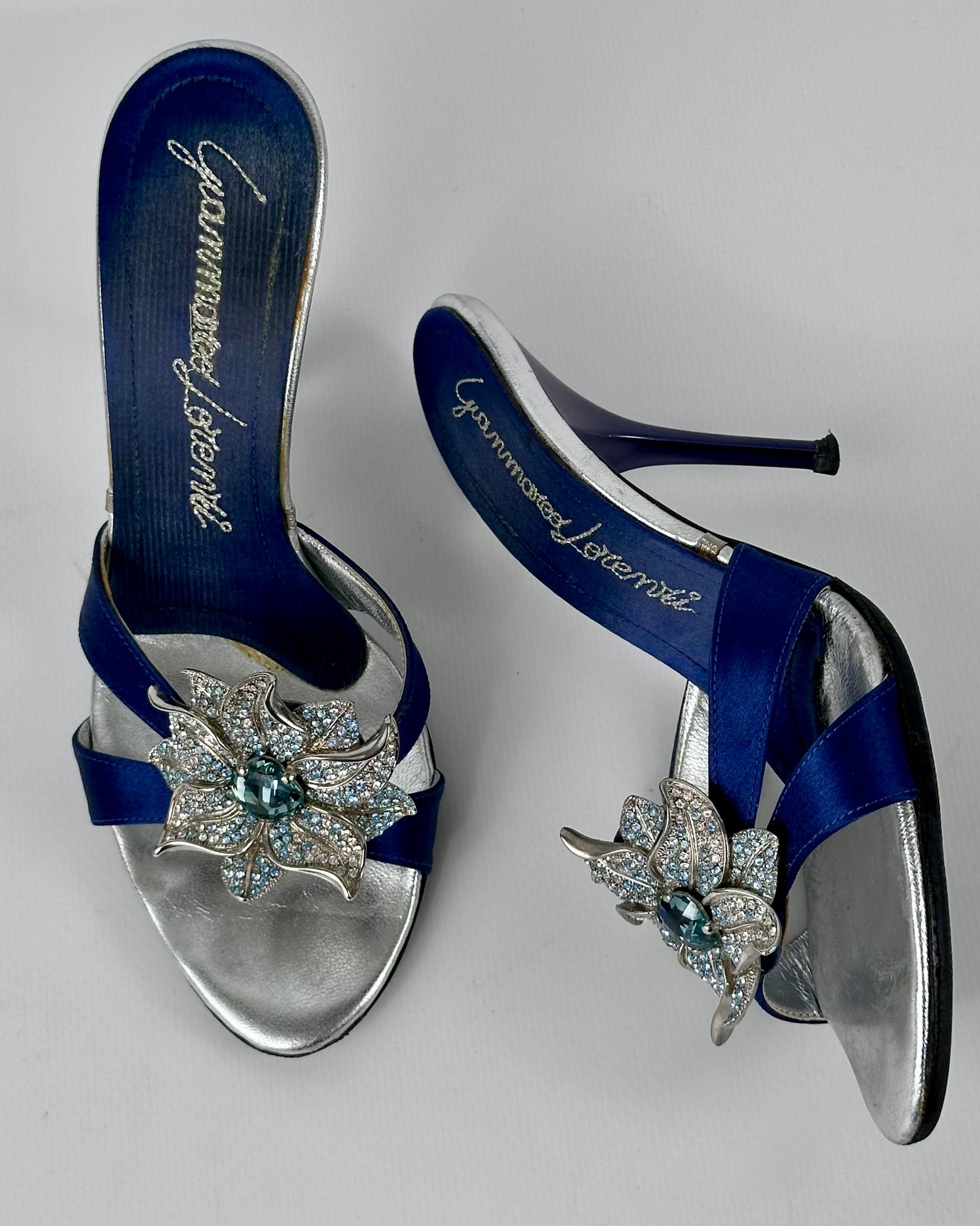 Gianmarco Lorenzi Flower Gemstone Heels — 36