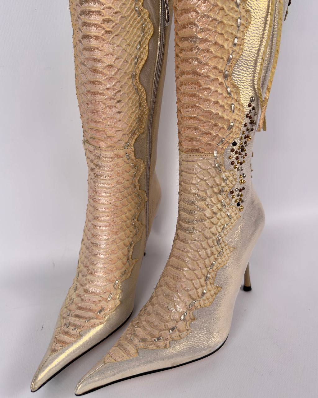 El Dante’s Couture Vintage Python Boots — 38/39