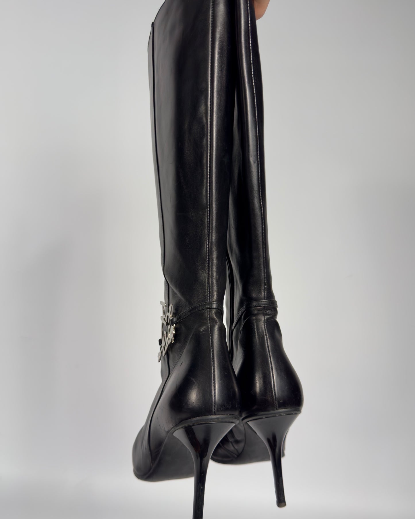 Dior by Galliano FW04 Vintage Leather Boots — 38