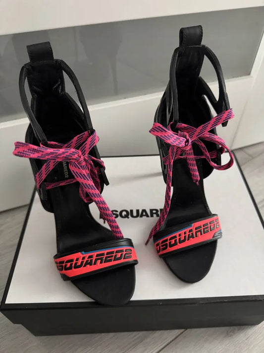 Dsquared2 Techno Wrap Heels S/S19 with box 38.5/39