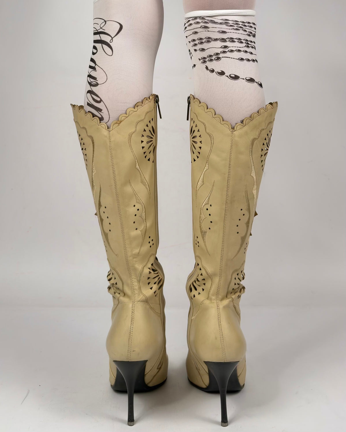 Vintage Western Leather Boots — 41