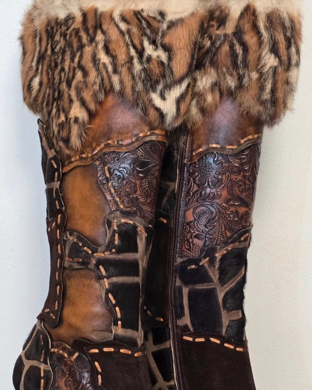 El Dante’s Couture Vintage Fur Boots — 39/40