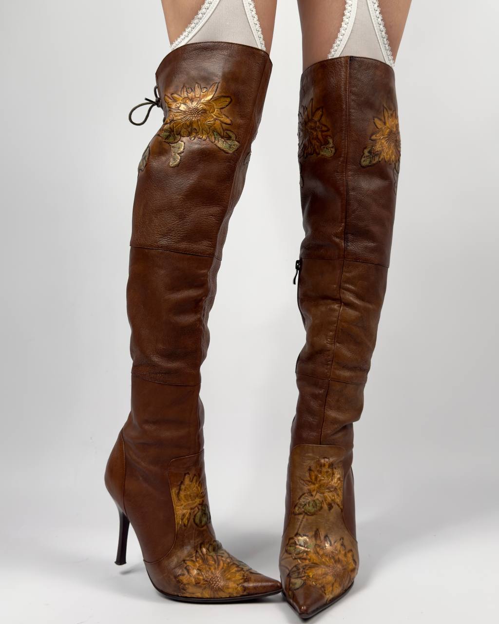Vintage Italian Leather Boots — 39