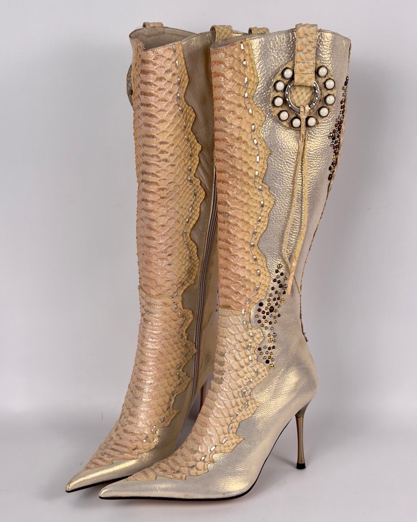 El Dante’s Couture Vintage Python Boots — 38/39