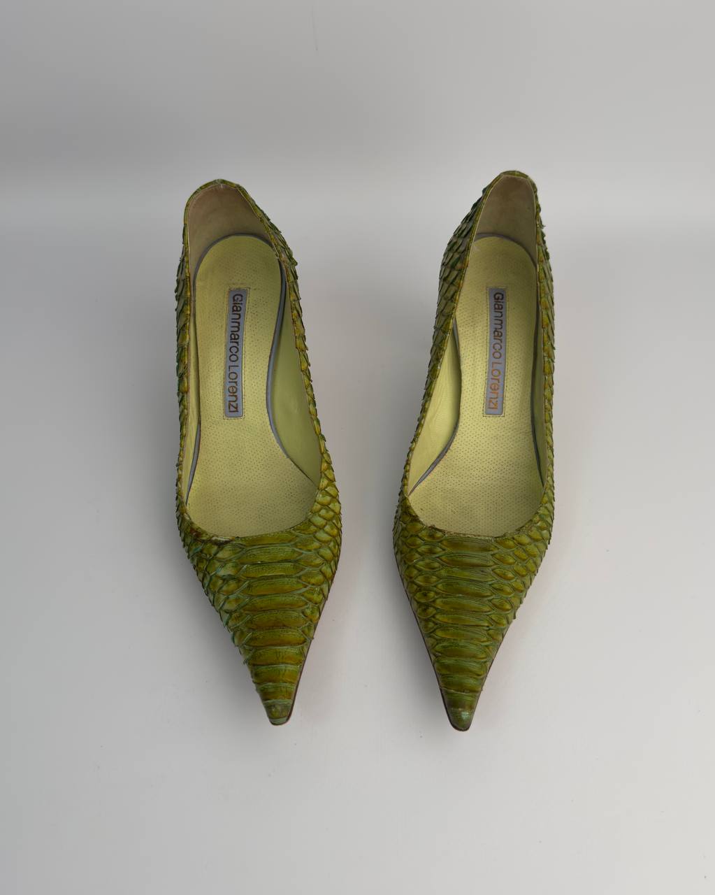 Gianmarco Lorenzi Vintage Python Heels — 36.5