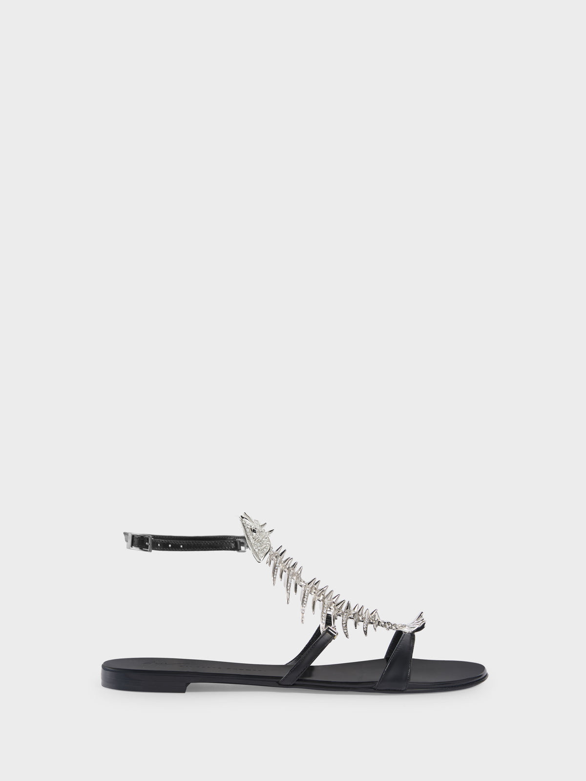 Giuseppe Zanotti Fishbone Flat Sandals — 40