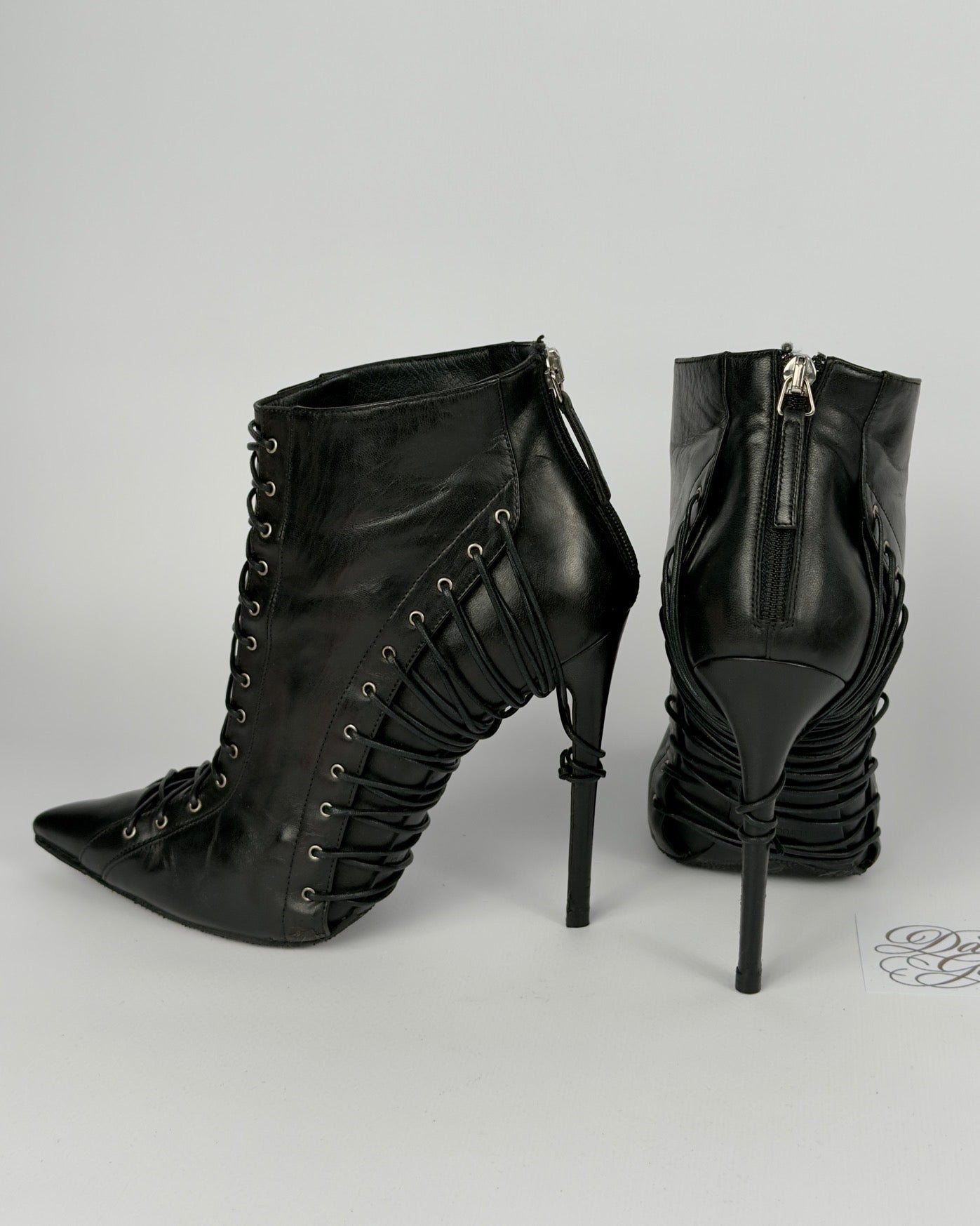 Gianmarco Lorenzi Vintage Corset Boots — 38.5