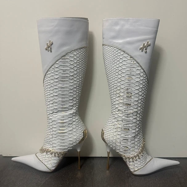 Hamlet Couture Italian Python Boots — 37/38 & 38/39
