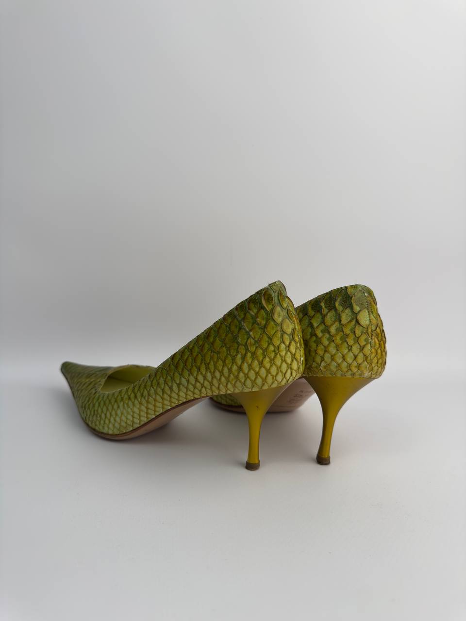 Gianmarco Lorenzi Vintage Python Heels — 36.5