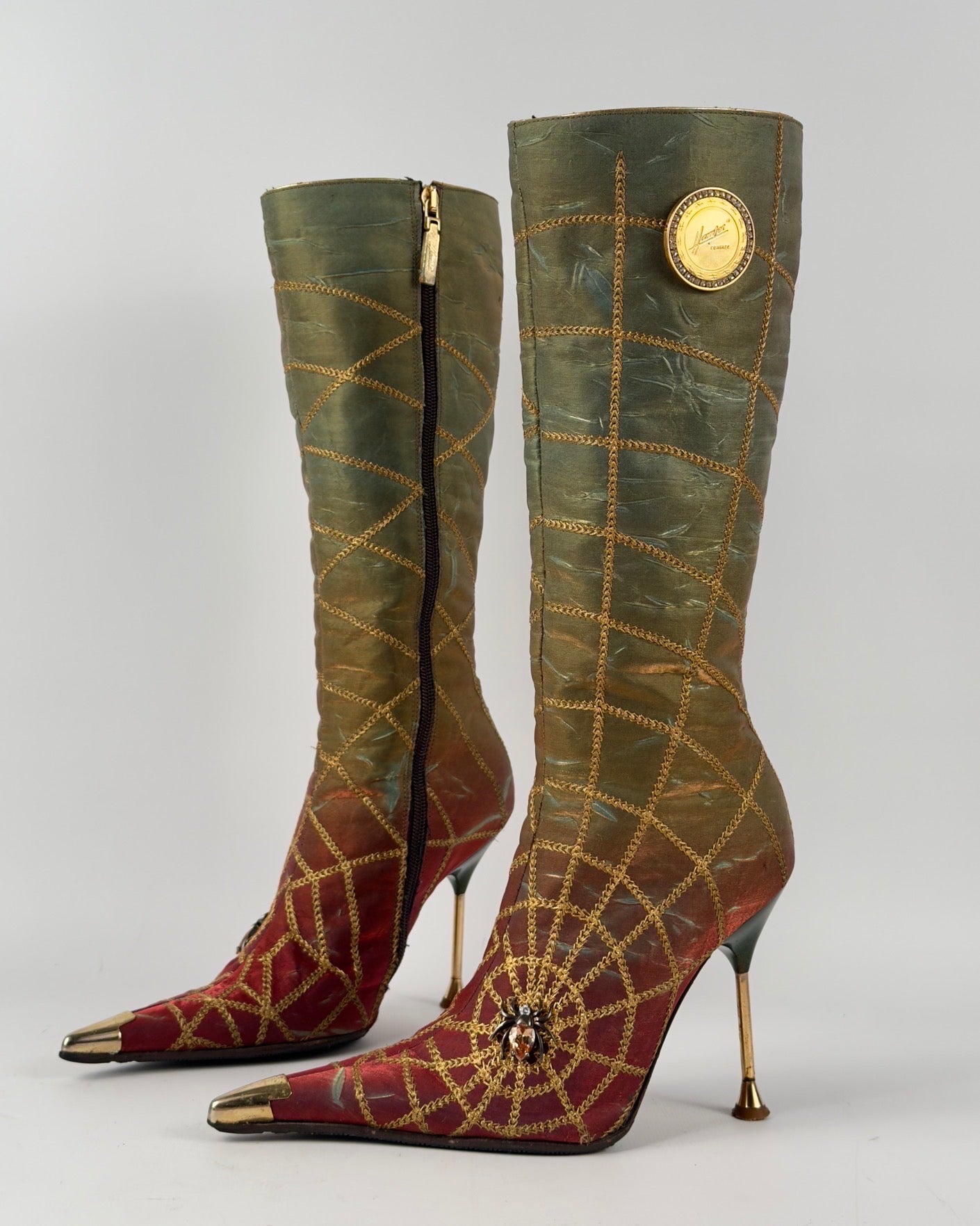 Hamlet Couture Spiderweb Vintage Italian Boots — 35/35.5
