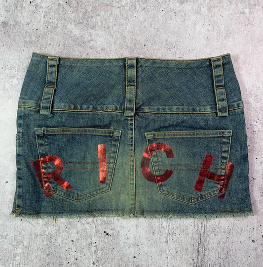 Richmond Vintage Denim Green Faded Skirt