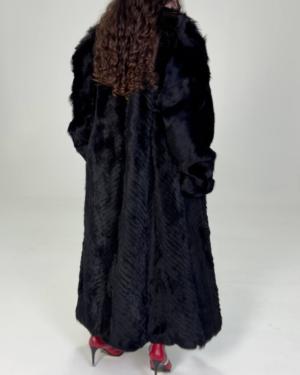 Vintage Long Black Fur Coat