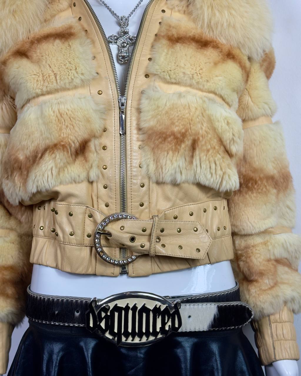 Vintage Fur Leather Jacket XS/M