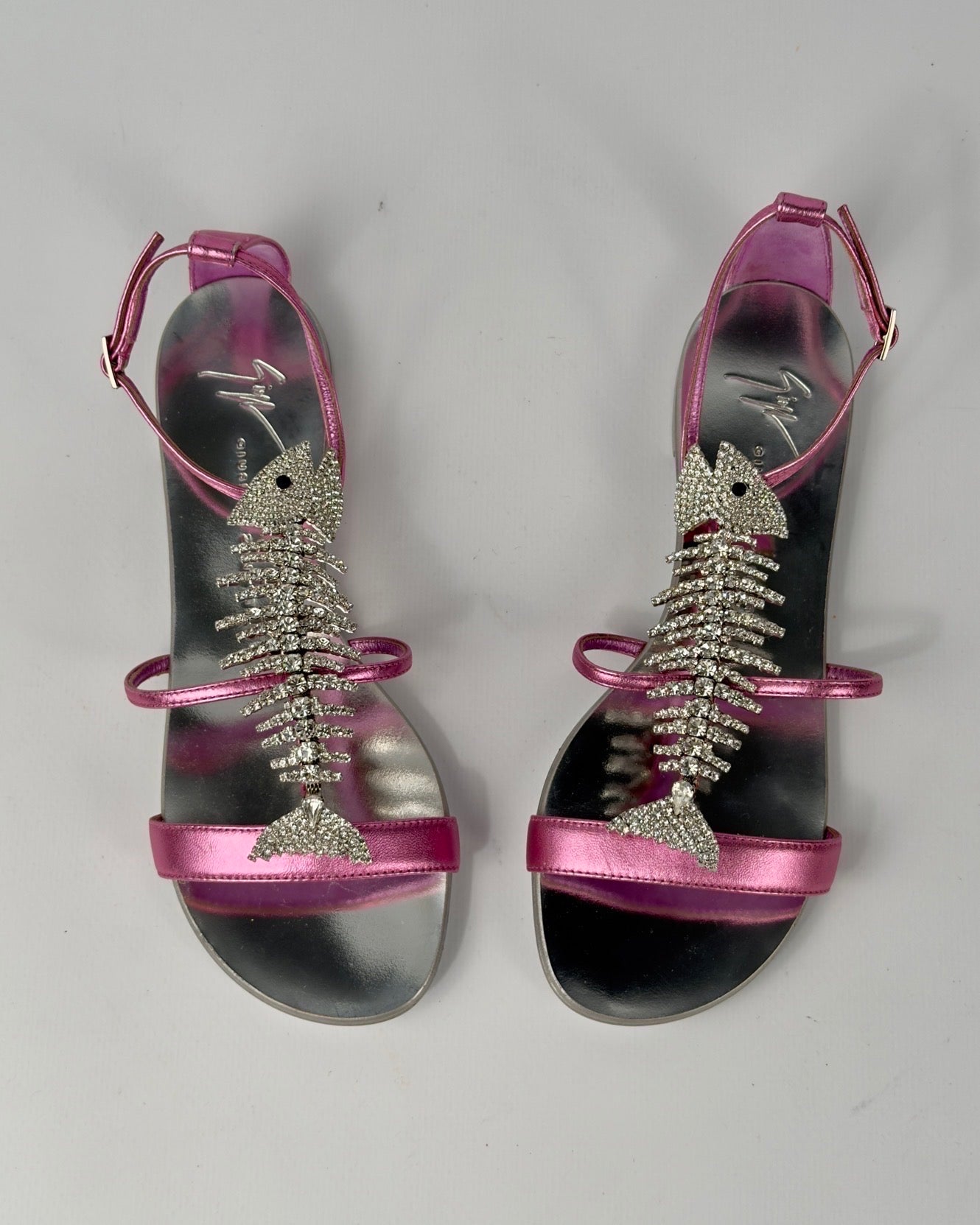 Giuseppe Zanotti Pink Fishbone Sandals — 35.5/36 NWB