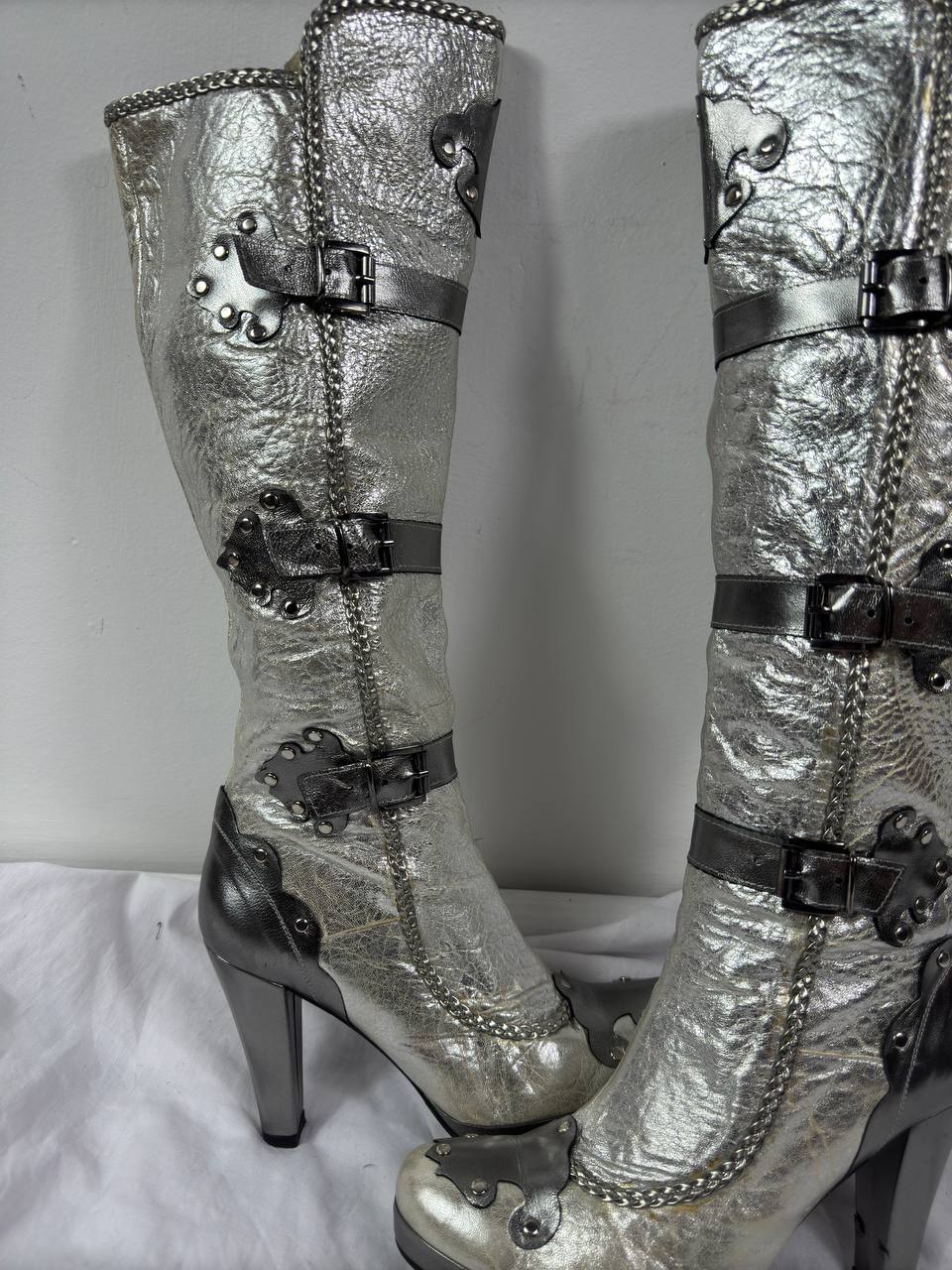 Vintage Silver Boots 38