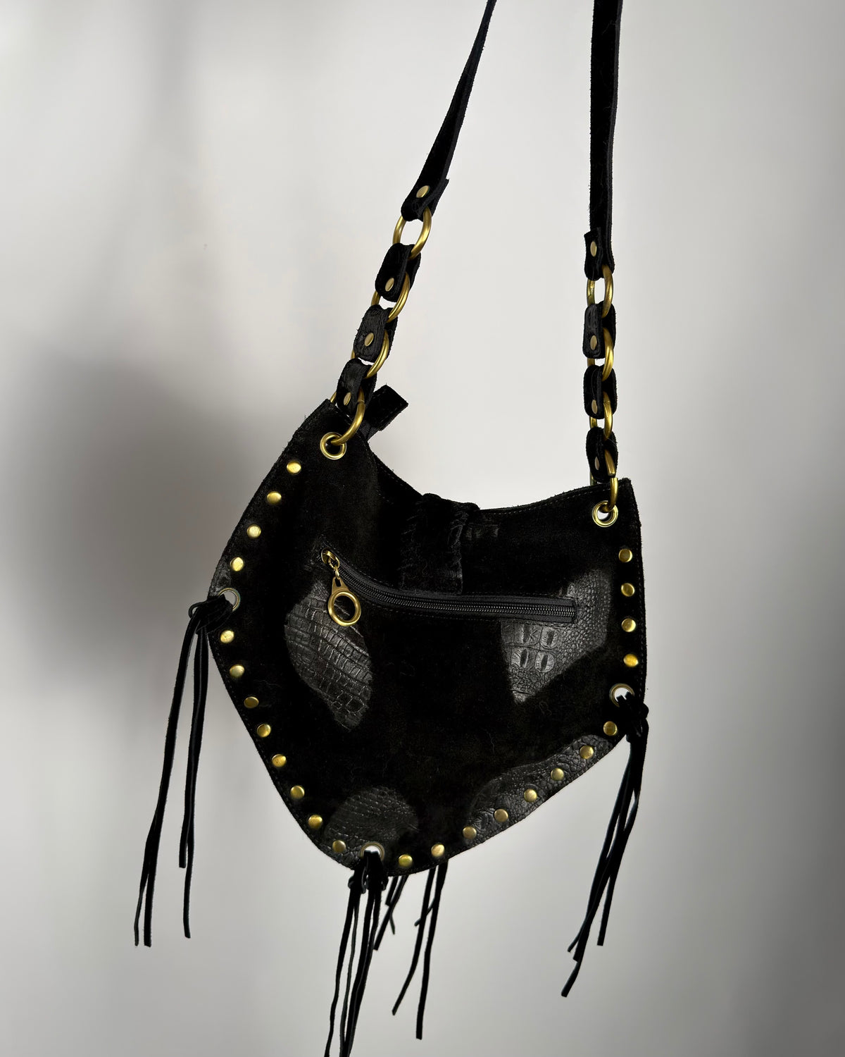 Vintage Fur Leather Bag