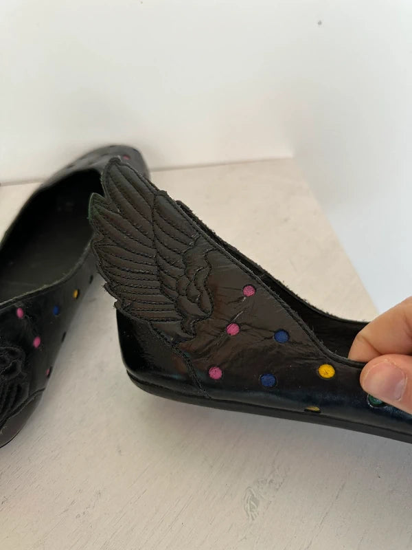 Adidas x Jeremy Scott 2011 Wing Polka Dot Ballet Flats — 39