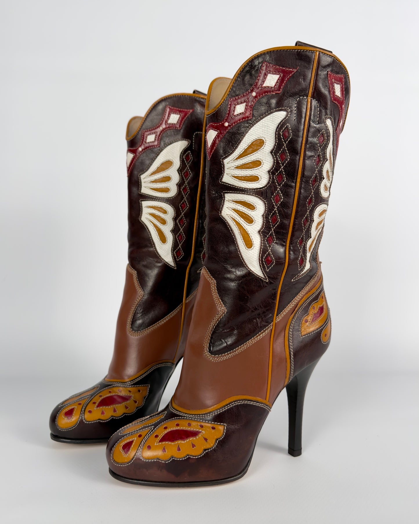 D&G SS04 Cowboy Butterfly Boots — 37