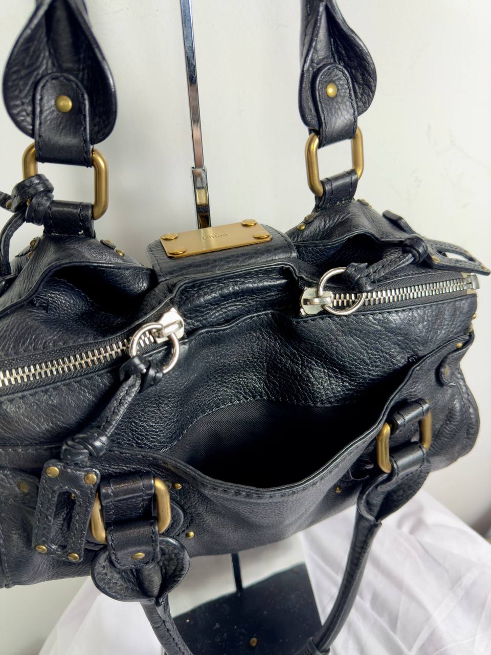 Chloe 2000s Paddington Lock Leather Bag