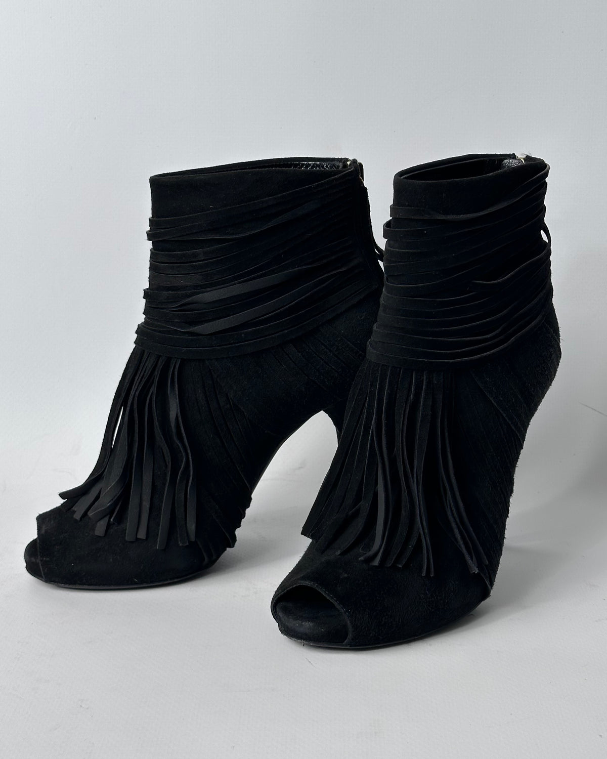 Gucci Becky Fringe Booties — 36.5