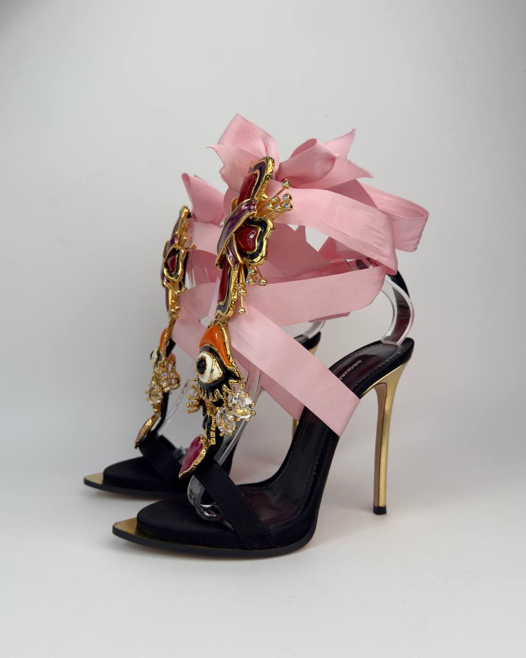 Dsquared2 2017 Treasures “Evil Eye”Lace Up Heels — 36