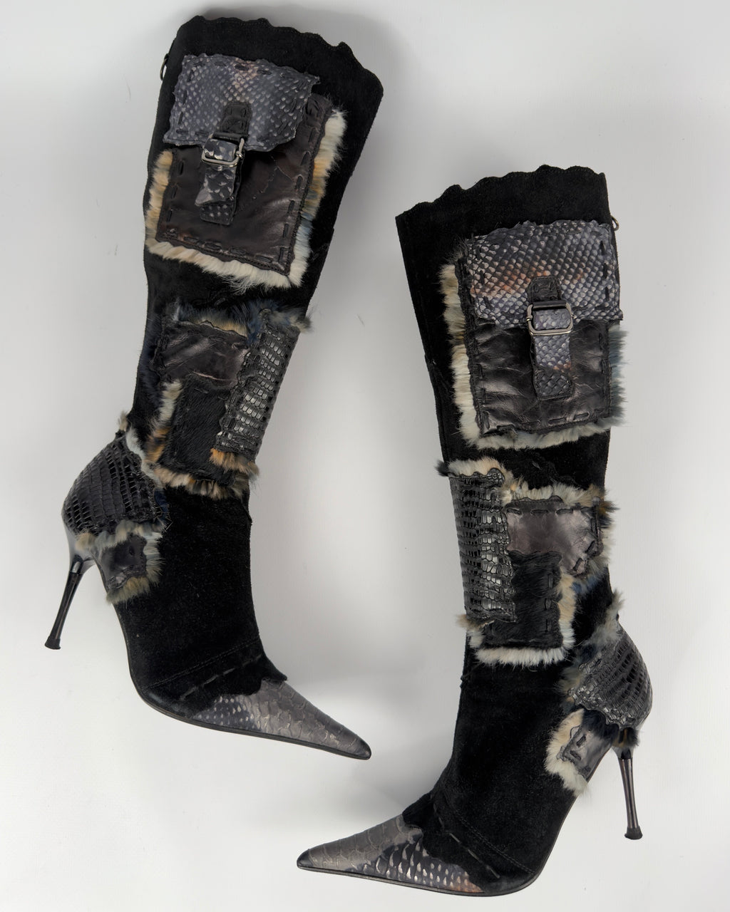 El Dante’s Couture Vintage Cargo Boots — 36