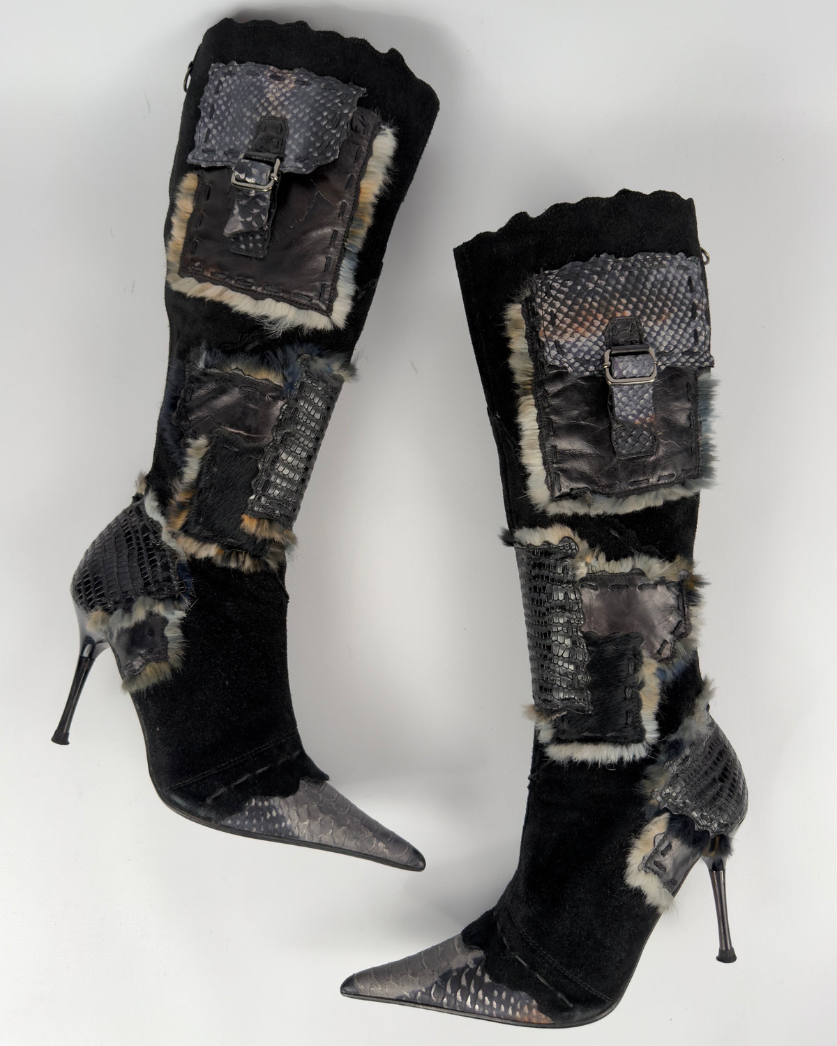 El Dante’s Couture Vintage Cargo Boots — 36