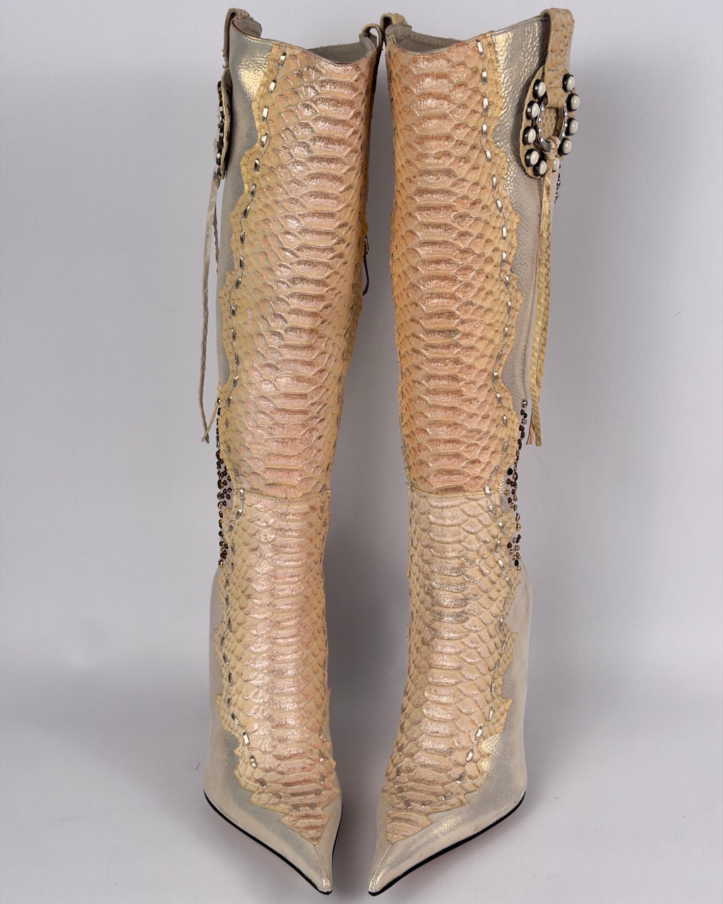 El Dante’s Couture Vintage Python Boots — 38/39