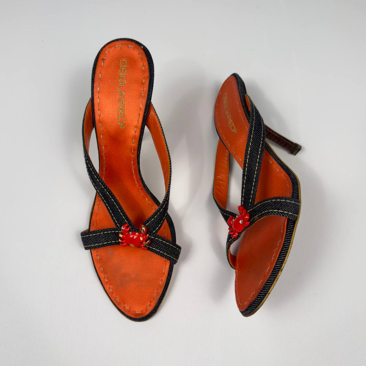 Dsquared2 2005 Crab Denim Heels — 39
