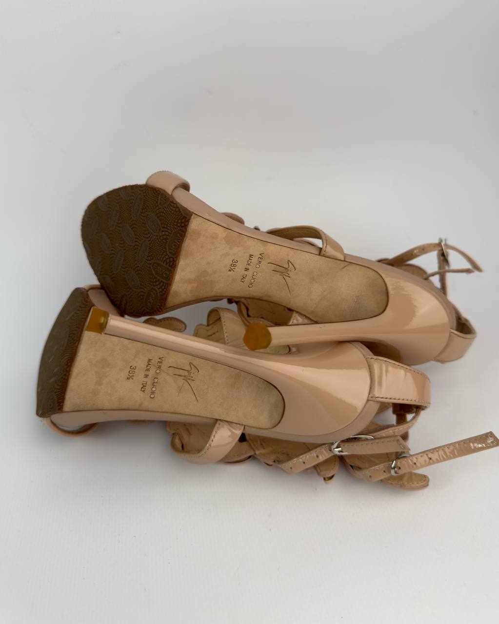 Giuseppe Zanotti Cruel Summer Beige Wing Heels — 38/38.5