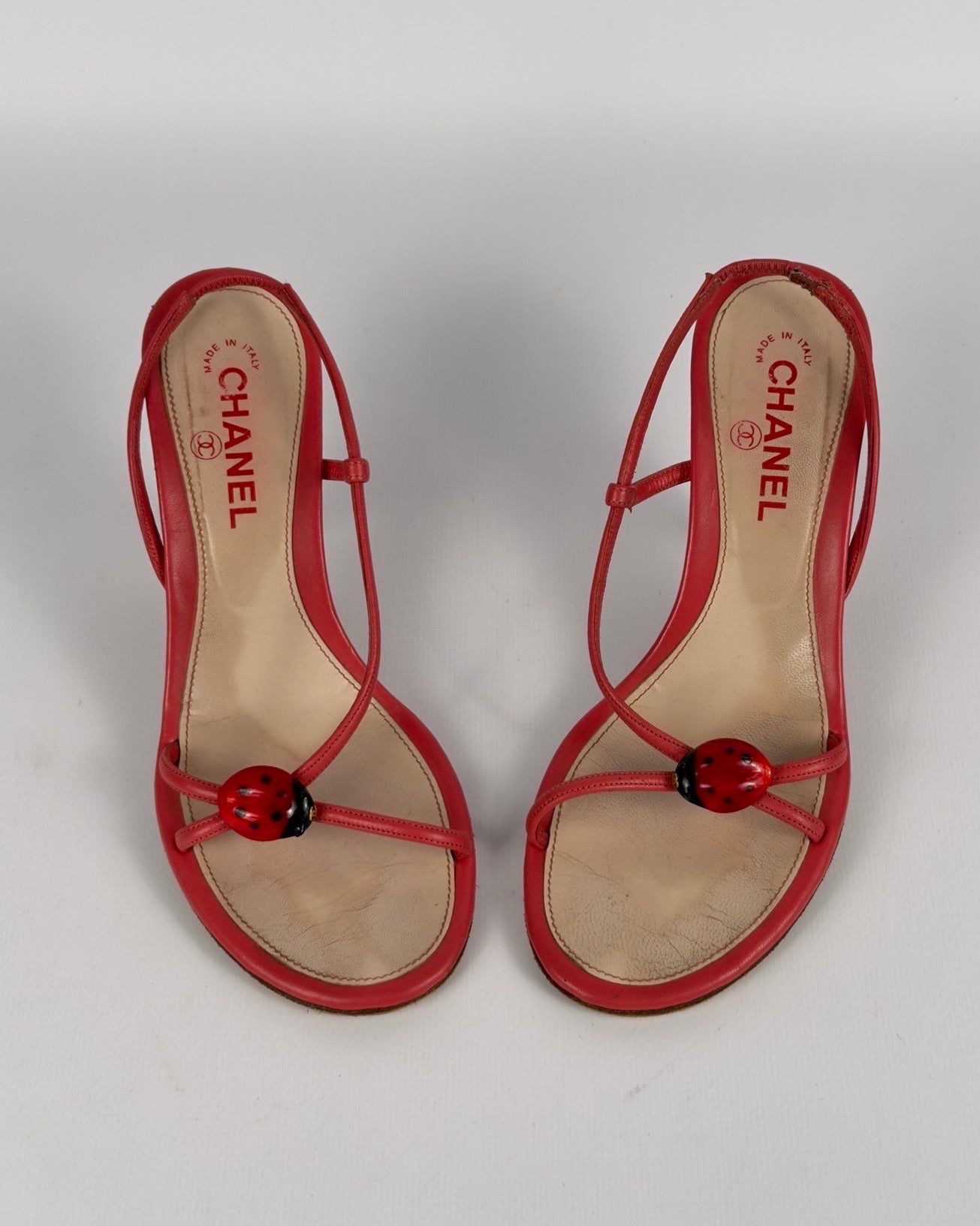 Chanel S/S 2004 by Karl Lagerfeld Vintage Ladybug Heels — 39