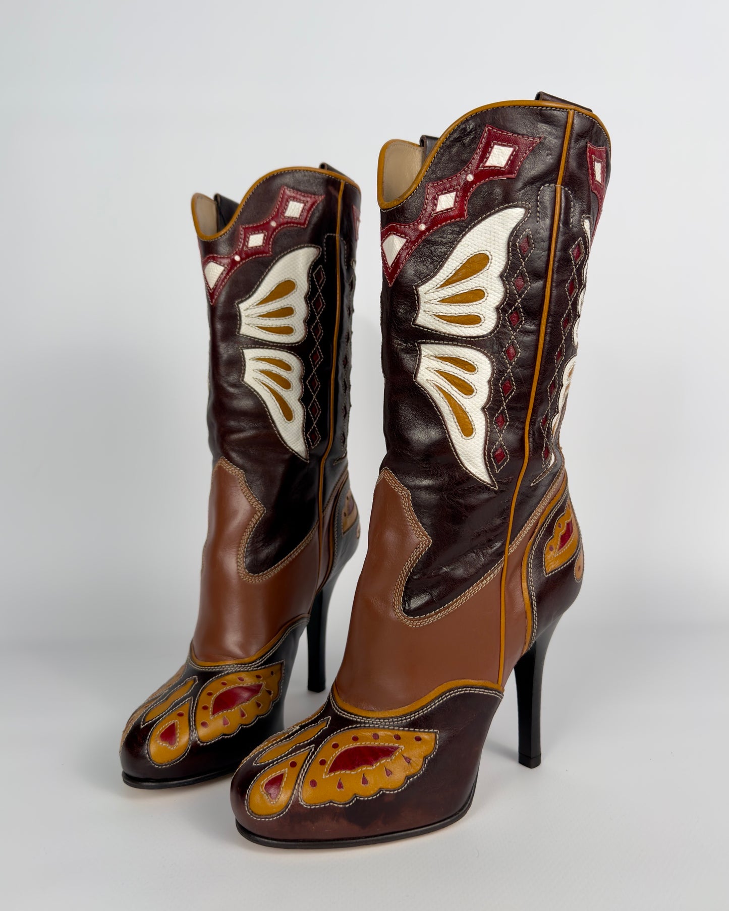 D&G SS04 Cowboy Butterfly Boots — 37